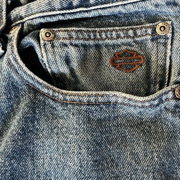 Harley-Davidson Classic Blue Denim Jeans 5 Pocket 36x30 - Picture 3 of 11
